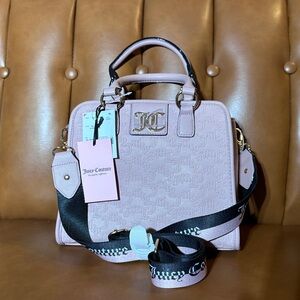 Juicy Couture Charm City Satchel Purse Dusty Blush Pink